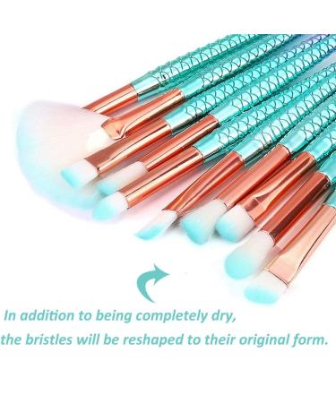 11 Pieces Mermaid Makeup Brushes Set Professional Foundation & Concealer for Flawless Cosmetics | International Shipping Available - Buy Online on SooperMarket.com