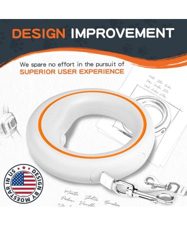 Moestar 360 Tangle-Free Dog Leash with Waste Bag Holder - 3m/10ft for Medium & Small Dogs (Orange) - International Shipping Available - Buy Online on SooperMarket.com