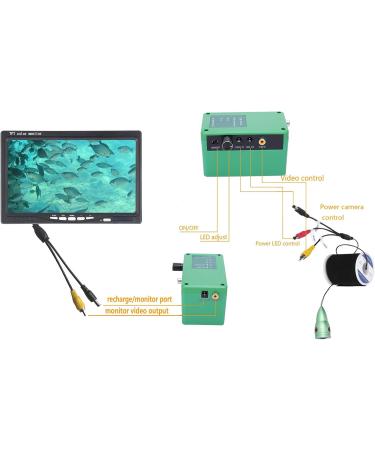 7in 1000TVL Underwater Fishing Camera - 50m Cable 6 LED Lights for ICE Sea & Boat Fishing | EU Shipping Available - Buy Online on SooperMarket.com