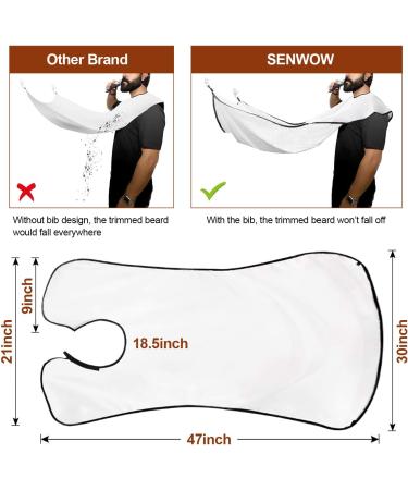 Singwow 2-in-1 Beard Shaping Tool & Shaving Bib Set - Grooming Template + Apron | Ultimate Gift for Men's Beard Trimming Kit - Buy Online on SooperMarket.com