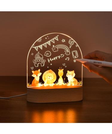 Otraki personalized night light for babies individual bedside lamp for children usb gifts children baby gift for birth for girls boy with animal print acrylic
