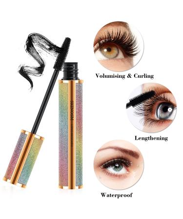 2 Pack Waterproof 4D Silk Fiber Mascara - Volume & Length, No Clump, All Day Wear - Buy Online on SooperMarket.com
