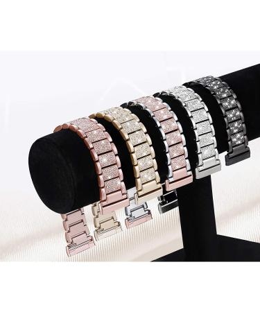 Mtozon Bling Bands for fitbit Sense/Versa 3 | Dressy Luxurious Bracelet for Women | Silver + Champagne Gold - Buy Online on SooperMarket.com