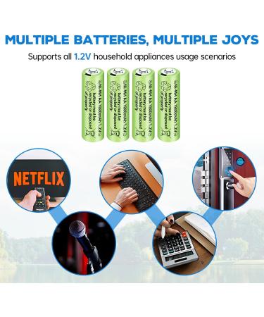 Sea Jump 12PCS 1.2V 1800mAh Ni-MH AA Rechargeable Batteries for Wireless Microphones Electric Toys RC Mice and More - International Shipping Available - Buy Online on SooperMarket.com