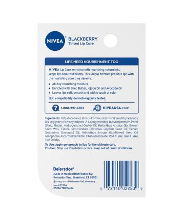 NIVEA Blackberry Shine Lip Balm 0.17oz - Moisturizing Lip Care - Buy Online on SooperMarket.com