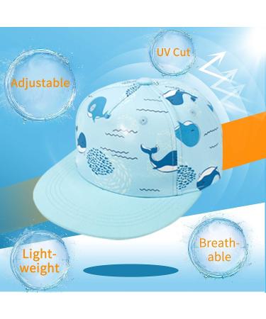 Kids Baseball Cap | Adjustable Toddler Trucker Hat for Summer | Whale Design | Ages 2-4T - Buy Online on SooperMarket.com