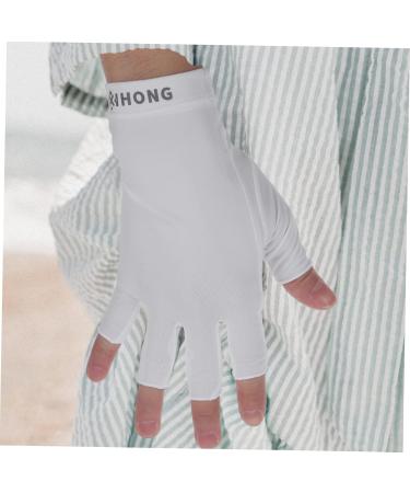 OSALADI 1 Pair Uv Gloves Summer Beach Gloves Summer Driving Gloves Nail Dryer Uv Glove Outdoor Hiking Gloves Nail Art Skin Care Supply Miss White Manicure Skin Care Products Fabric 19.5x8cm White - Buy Online on SooperMarket.com