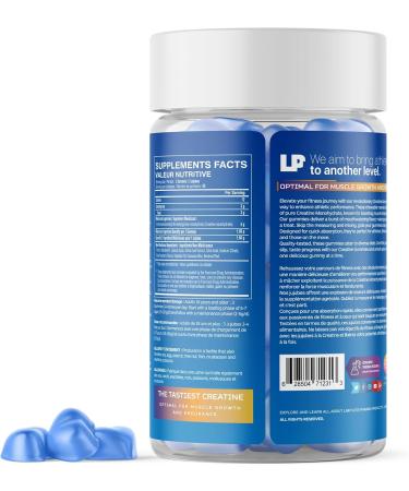 Limitless Pharma Pure Creatine Gummies | 5g Creatine Monohydrate | Increases Muscle Strength Endurance & Performance | Low Sugar GMO Free Vegan | 60 Servings 180 Gummies (Blue Raspberry) - Buy Online on SooperMarket.com