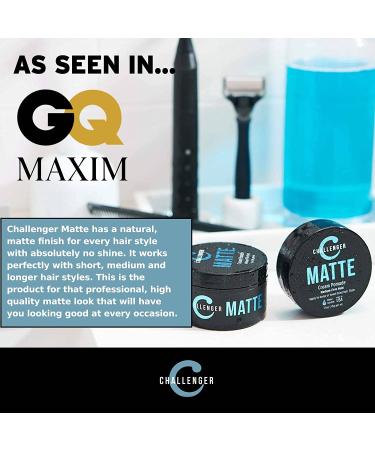 Challenger Mens Matte Cream Pomade Combo | Natural Finish | Medium Firm Hold | All-in-One Hair Styling | Save with Combo Pack - Buy Online on SooperMarket.com