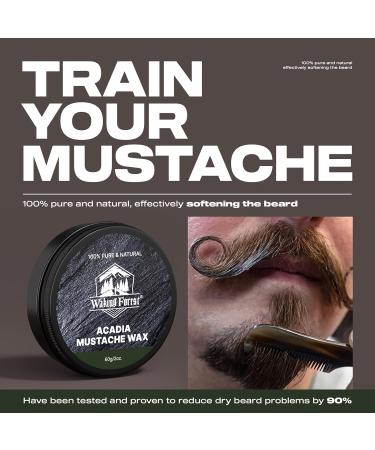 Waking Forest Mustache Wax for Men - Strong Hold Sandalwood Beard Wax All Natural Ingredients 2oz | Train Tame & Style Your Moustache - Buy Online on SooperMarket.com