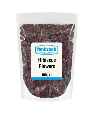 Hibiscus Flowers Whole Petals 100g by Fenbrook
