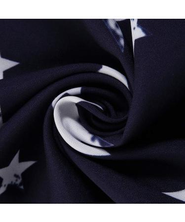 Womens Swing Dress American Flag Print Halter Backless A Line Pleated Flowy Independence Day Casual Dresses - XX-Large Blue - Buy Online on SooperMarket.com