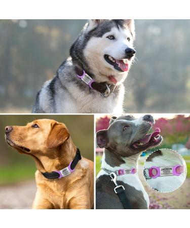 Tagme 2 Pack Personalized Dog Tags for Small & Medium Breeds - Engraved ID Tags in Purple - XL Size - Buy Online on SooperMarket.com