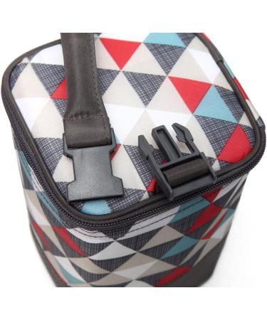 LCY Insulated Baby Bottle Cooler Bag | Holds 4 Bottles | Colorful Triangles | Hanging Strap Included - Buy Online on SooperMarket.com