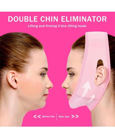 Double Chin Eliminator Chin Strap for Double Chin for Women Breathable and Comfortable V Line Lifting Mask for Women Double Chin Face Lift Prevent Sagging Get Rid of Double Chin (Pink) - Buy Online on SooperMarket.com