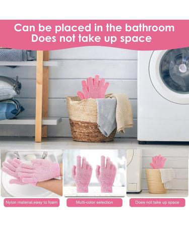 Sibba 8 Pair Exfoliating Gloves - Natural Loofah Wash Gloves for Body and Face - Dead Skin Remover - Double Sided Microfibre Scrubber - Buy Online on SooperMarket.com