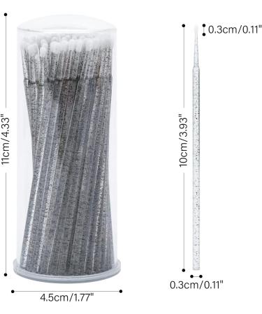 G2PLUS 400PCS Micro Applicators Brushes - Crystal Black Disposable Swabs for Eyelash Extensions Crafting - Buy Online on SooperMarket.com