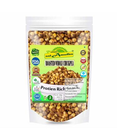 nalAmudhu Roasted Chana | Oil-free Roasted Chickpeas | Bhuna Chana Roasted | Uppukadalai 454g | 1Lbs | 16 Oz