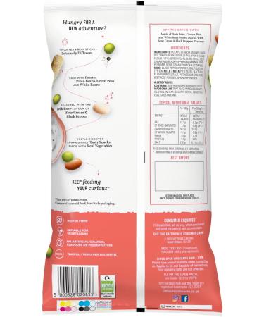 Off the Eaten Path Sour Cream & Pepper Bean Sticks 100g - Crunchy Snack with a Tangy Twist - Buy Online on SooperMarket.com