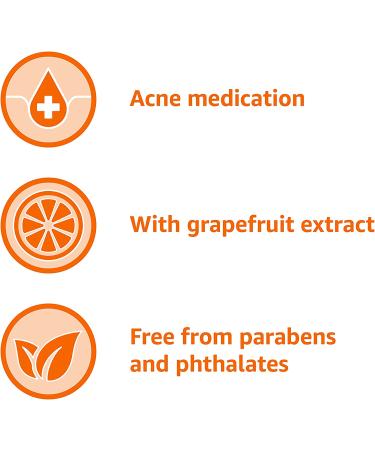Amazon Basics Pink Grapefruit Body Wash with 2% Salicylic Acid - Acne Treatment, 8.5 oz (4-Pack) - Dermatologist Tested - Buy Online on SooperMarket.com