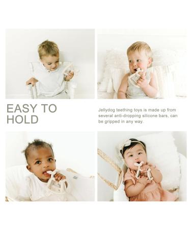 Miraloop Bite Ring for Babies | Jellydog Dental Aid | Food-Safe Silicone Odorless & Safe for Infants 3+ Months - Prevents Suffocation - Buy Online on SooperMarket.com