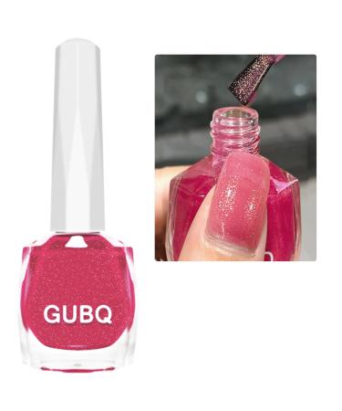 Pink Nail Polish Nail Varnish Shimmer Glitter Quick Dry Breathable French Manicure Natural Elegant Pearl Bright Pink Hot Pink Non-toxic No UV Needed Nail Polish for Woman Home DIY Nail Art Gift