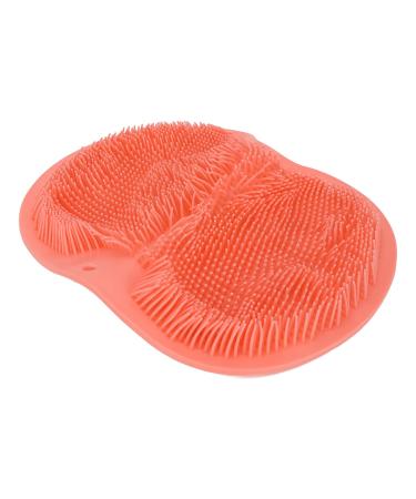 Shower-foot scrubber non-slip suction cups shower foot massager scrubber foot cleaner washing brush for peeling cleaning foot improvement of foot circulation (red)