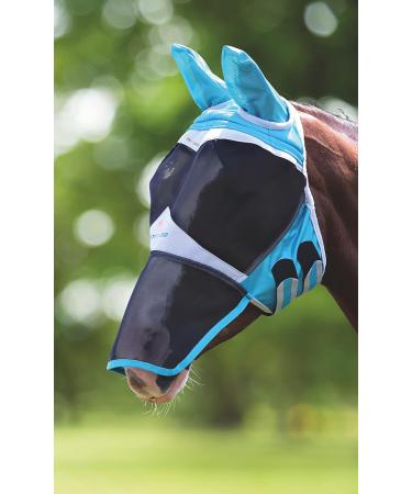 Shires Fine Mesh Fly Mask With Ears and Nose - Teal: Cob - Buy Online on SooperMarket.com