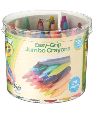 Crayola MyFirst Jumbo Crayons - Assorted Colours (Pack of 24) | Easy-Grip Colouring Crayons Perfect for Toddlers Hands | Ideal for Kids Aged 12+ Months