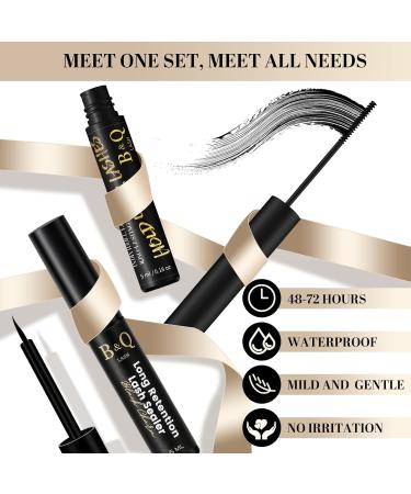 Lash Bond & Seal Kit for DIY Eyelash Extensions - Waterproof, Long Lasting 10ml Black Glue + 5ml Seal - Buy Online on SooperMarket.com