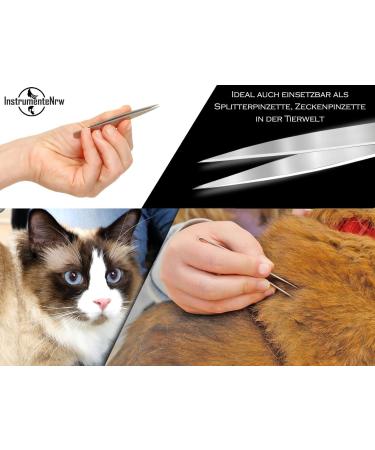 Professional Stainless Steel Tweezers Set - 2-Piece Pointed & Splinter Tweezer Kit for Precision Plucking - Buy Online on SooperMarket.com