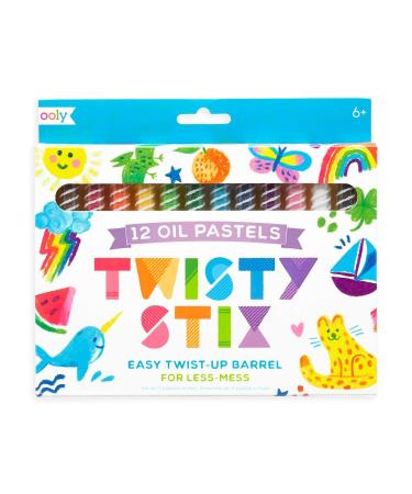 Ooly  Oil Pastel Twisty Stix  No Mess Twist Up Barrel - Set of 12