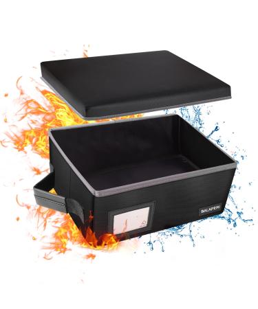 Photo Storage Boxes for 4x6 Pictures (Box Only)- Holds up to 9 4" x 6" Photo Cases Fireproof 4x6 Photo Storage Box with Lid Portable Photo Boxes Storage with Handle Collapsible Photo Organizers and Storage Case 11.8" x 7.9" x 4.7" Box Only
