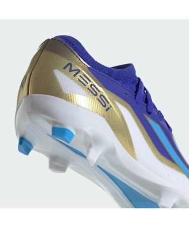 Buy Adidas Unisex Kids X Crazyfast.3 FG J Messi Sneakers - 22 EU - Ftwr White Team Royal Blue & Bright Red | International Shipping Available - Buy Online on SooperMarket.com