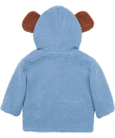 Volunboy Toddler Boys Fleece Hooded Jacket | Warm Sherpa Lined Outerwear 4-5 Years | Blue - Buy Online on SooperMarket.com