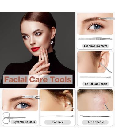 16pcs Stainless Steel Professional Nail Clippers Manicure Set Manicure & Pedicure Care Tools Set Grooming Kit for Thick Fingernail Toenail Men Women Travel Nail Clipper Set with Portable Folding Bag - Buy Online on SooperMarket.com