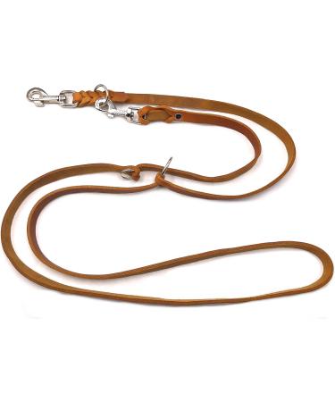Adjustable Double Linen Dog Liner for Small & Large Dogs - 5m x 15mm Cognac - Buy Online on SooperMarket.com