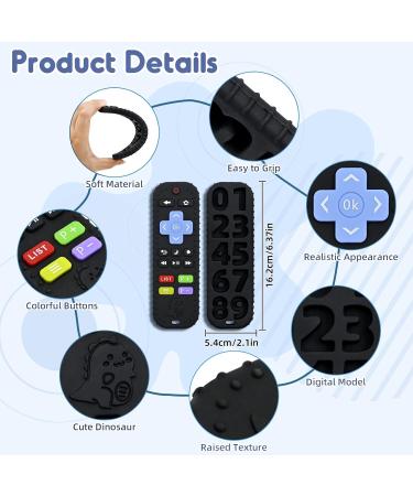Tooth Forces for Babies 0-12 Months | Remote Control Teething Aid & Silicone Bath Toys for Toddlers | Perfect Gifts for Autism | Black - Buy Online on SooperMarket.com