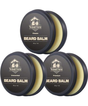 Waking Forest Beard Balm kit for men growth | Thicker Beard Growth Beard Butter for Men Softener & Moisturizer Beard Growth Kit for Men All Natural