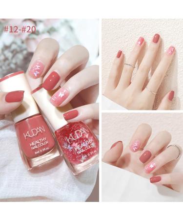 TBeautfave Coral Nail Polish Quick Dry Nail Polish Long Lasting Nail Varnish Pastel Nail Polish Non-Toxic Water Based Formula Breathable Nail Polish for Home DIY Nail Art BeanPaste - Buy Online on SooperMarket.com