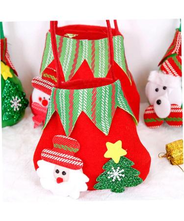CHILDWEET 4pcs Christmas Candy Bag Xmas Candy Xmas Presents Pouches Xmas Bag Holder Brushed Cloth Snack - Buy Online on SooperMarket.com