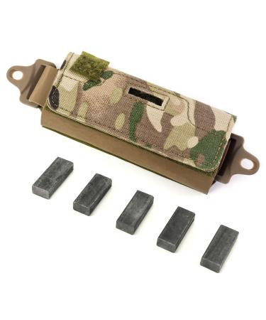 QWORK Helmet Counterbalance Weight Bag, Tactical Helmet Counterweight NVG Pouch for OPS Fast BJ PJ MH Tactical Helmets/Helmet Accessories Camo