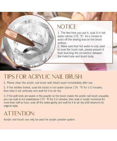 Saviland 7 PCS Kolinsky Acrylic Nail Brush Set for Acrylic Application - Golden Brushes for Nail Extension, Carving - Home DIY and Salon Use - Sizes 4/6/8/10/12/14/16 - Buy Online on SooperMarket.com