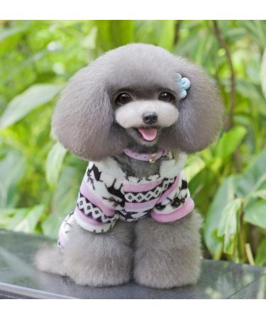 Shop Ranphy Soft Velvet Reindeer Hoodie for Small Dogs & Cats - Cozy Jumpsuit for Puppies (30cm Back 42cm Chest) - Unisex Pet Clothing - Buy Online on SooperMarket.com