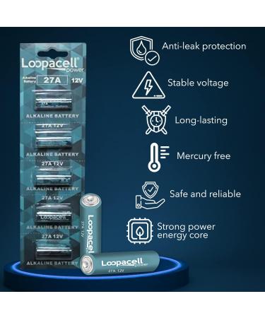 Buy 27A 12V Alkaline Battery Pack (5) - Long Lasting Leakproof MN27 for Garage Doors Key Fobs & More - Fast International Shipping - Buy Online on SooperMarket.com