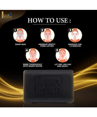 Fair & White So Original Black Soap - 7 fl oz / 200g | Moisturizing Hand Soap for Soft Skin | Natural Body Cleanser with Glycerin & Cocoa Butter - Buy Online on SooperMarket.com