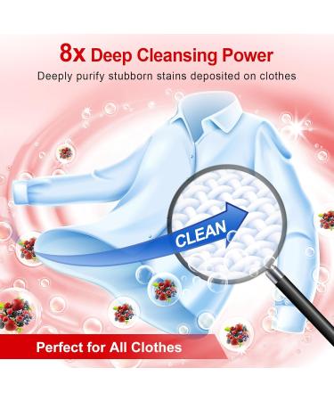 Eco-Friendly Laundry Detergent Sheets - 128 Loads Hypoallergenic Berry Scent Biodegradable & Plastic-Free - Buy Online on SooperMarket.com