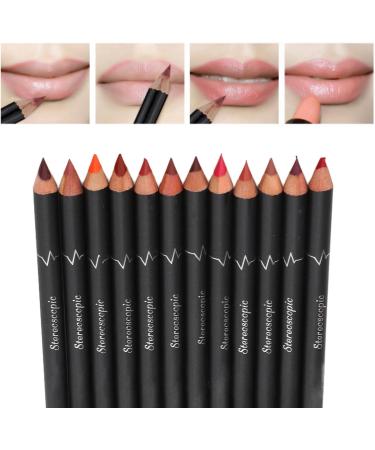 12Pcs Lip Liner Set Lip Liners Lipliner Set Lip Liner Pencil Lip Liner Contour Pencil Matte Lipstick Makeup Tool Set Long Lasting Lip Liners - Buy Online on SooperMarket.com