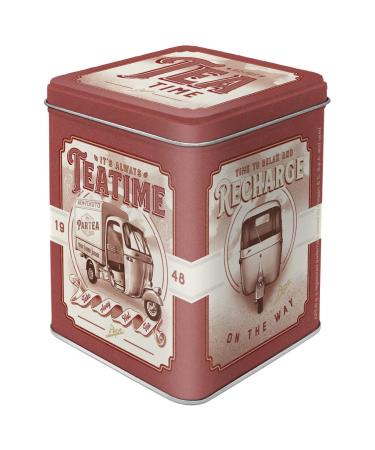 Nostalgic-Art Retro Ape Tea Time Tea Canister - Gift Idea for Italy Fans Storage for Loose Tea and Tea Bags Vintage Design 100 g