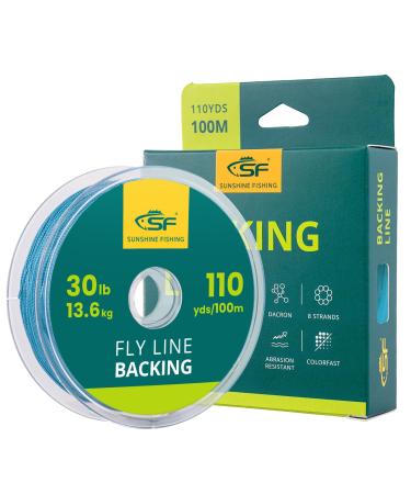 SF fly fishing backing cord Backing Line Woven Fly fishing cord fishing cord trout cord # 20LB/30LB # 100m blue 30lb 100m/108yds